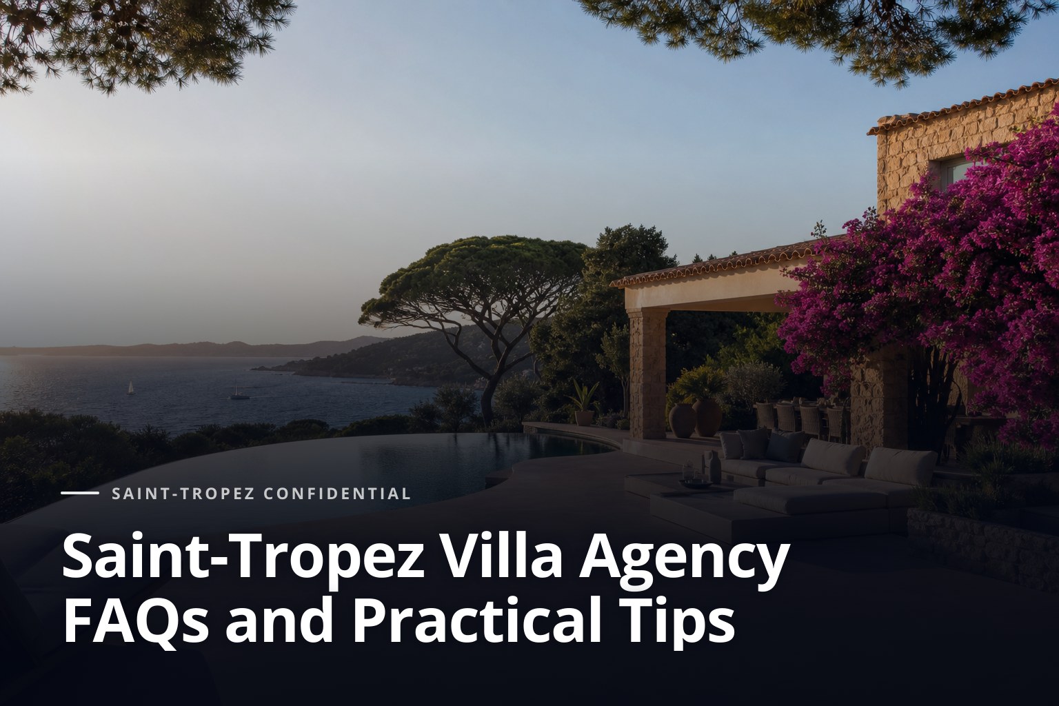 Saint-Tropez villa agency at a Mediterranean cliffside villa with pool and sea view