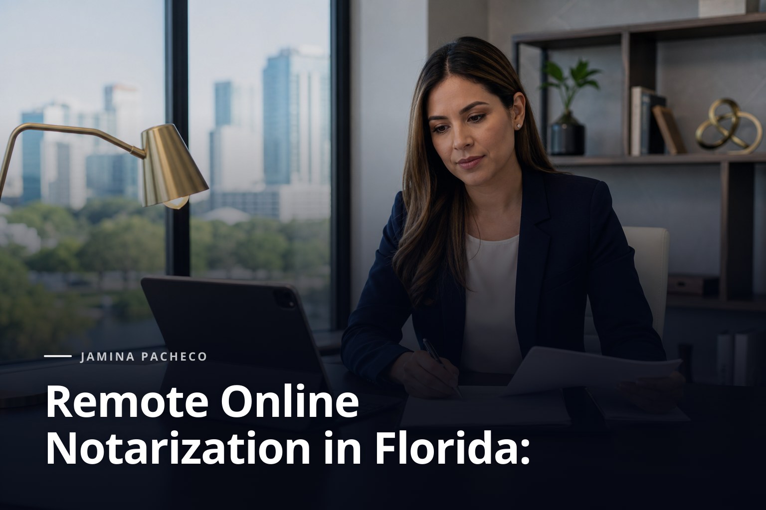 Remote Online Notarization in Florida: