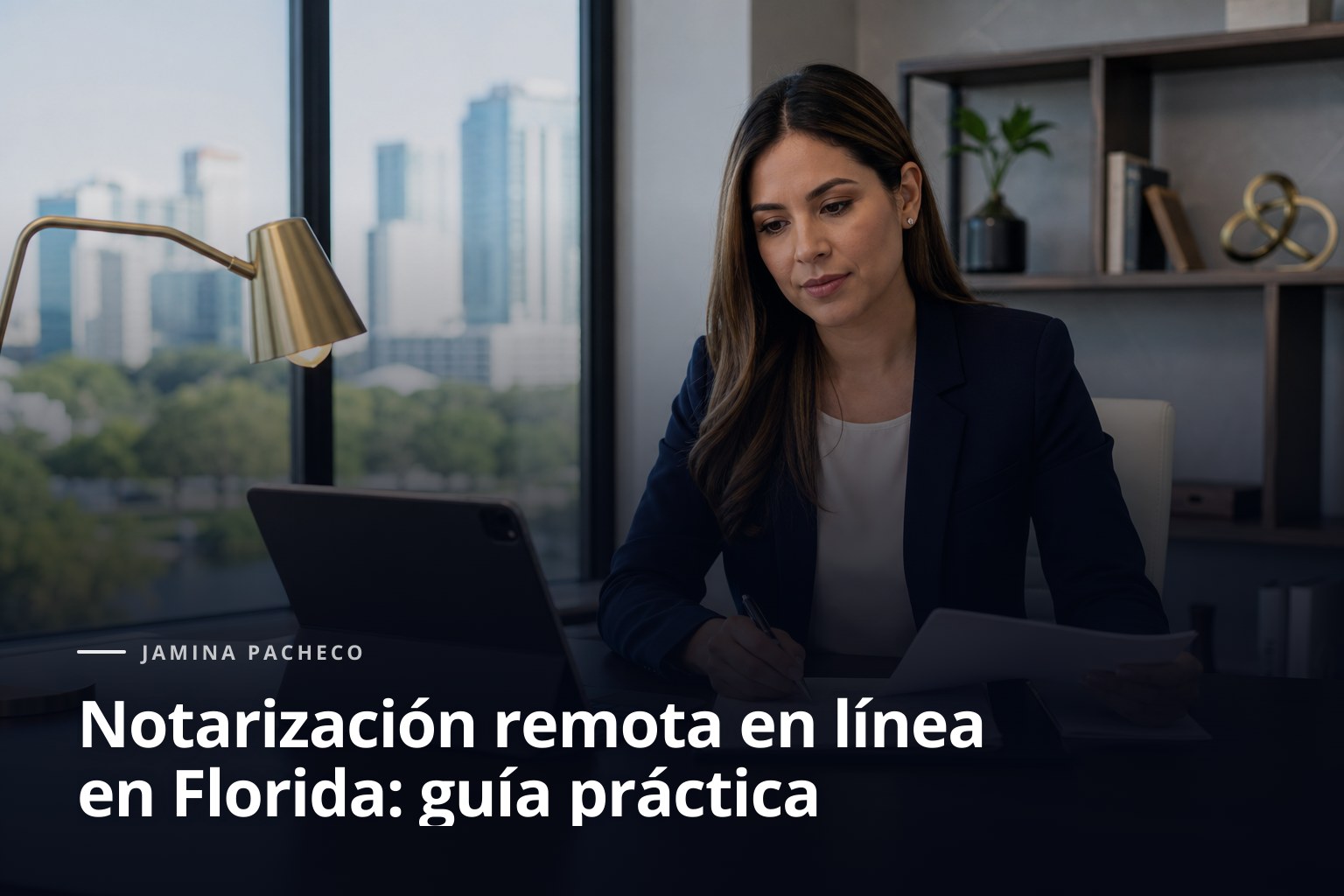 Notarización remota en línea en Florida: guía práctica